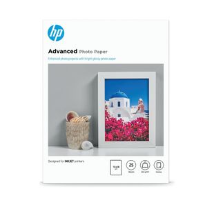 HP Advanced Glossy Photo Paper 13 x 18cm Borderless 250gsm Pk25 Q8696A