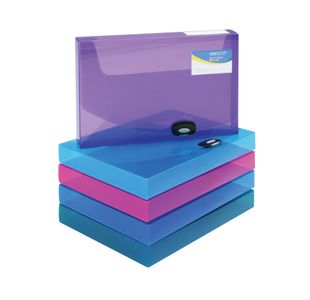 Rapesco Rigid Wallet Box File 40mm A4 Assorted (Pack of 5) 1048