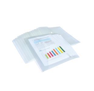 Rapesco Eco Recycled Popper Wallet A4+ Clear (Pack of 20) 1496
