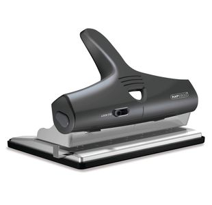 Rapesco Adjustable Heavy Duty Punch Black PF95G2B2