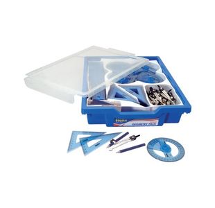 Helix Geometry Class Set Comes in a Tray with Clip On Lid Q99040