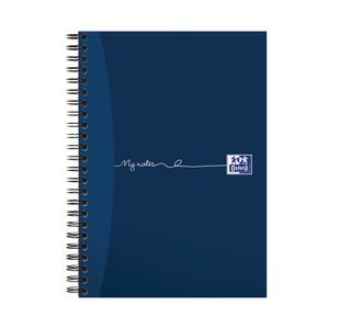 Oxford My Notes Card Cover Wirebound Notebook 100 Pages A5 Blue (5 Pack) 400020197