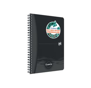 Oxford Oceanis Wirebound Notebook Ruled A5 Black 400180064