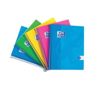 Oxford Touch Wirebound Hardback Notebook A4 Assorted (5 Pack) 400109986