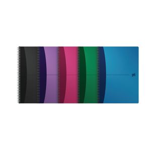 Oxford Poly Opaque Wirebound Notebook A4 Assorted (5 Pack) 100101918