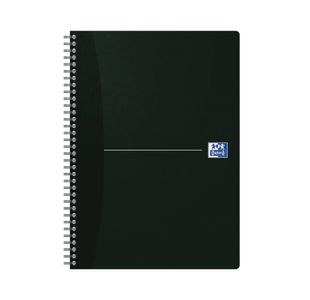 Oxford Card Cover Wirebound Notebook A4 Black (5 Pack) 100102931