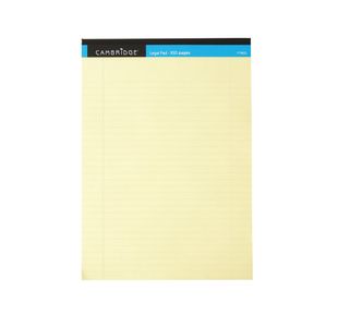 Cambridge Everyday Ruled Legal Pad 100 Pages A4 Yellow (Pack of 10) 100080179