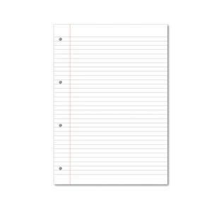 Hamelin Loose Leaf Paper 8mm Lined 1000 Page Punched 4 Hole A4 (Pack of 5) 100102905