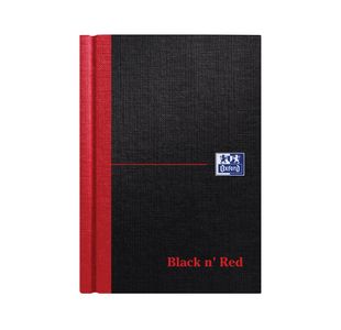 Black n' Red Casebound Hardback Notebook 192 Pages A6 (Pack of 5) 100080429