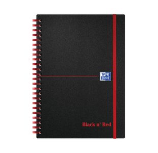 Black n' Red Wirebound Ruled Polypropylene Notebook 140 Pages A5 (Pack of 5) 100080140