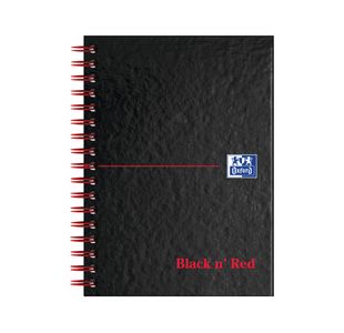 Black n' Red Wirebound Hardback Ruled Notebook A6 (Pack of 5) 100080448