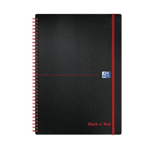 Black n' Red Wirebound Polypropylene Notebook 140 Pages A4 (Pack of 5) 100080166