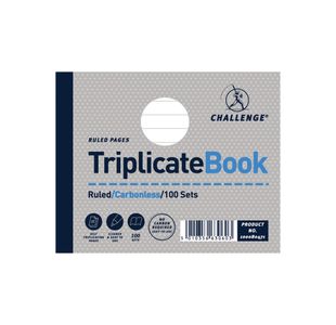 Challenge Ruled Carbonless Triplicate Book 100 Sets 105x130mm (Pack of 5) 100080471