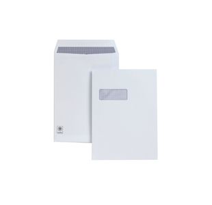 Plus Fabric C4 Envelope Pocket Window Self and Seal 120gsm White (Pack of 250) H27070