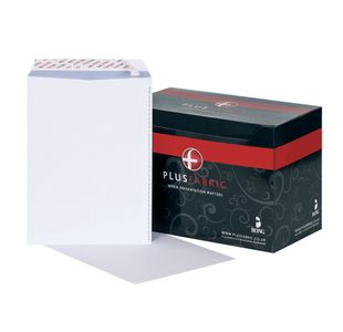 Plus Fabric C4 Envelope Pocket Peel and Seal 120gsm White (Pack of 250) K26739