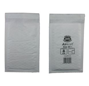 Jiffy AirKraft 00 Bubble Lined Mailer White Pack of 200 MAKC88002
