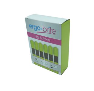 5 Star Ergo-Brite Ergonomic Highlighter Pen Yellow (Pack of 10) JN69979