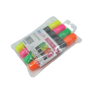 5 Star Ergo-Brite Ergonomic Highlighter Pens Assorted (Pack of 4) JN69980
