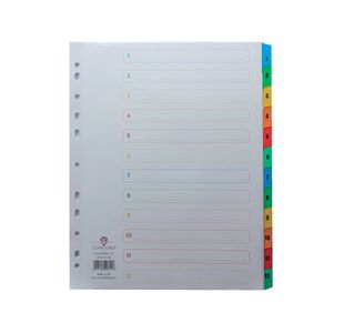 Concord Index 1-12 A4 Extra Wide Multicoloured Mylar Tabs 09801/CS98
