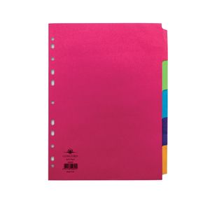 Concord Divider 5-Part A4 160gsm Bright Assorted 50699