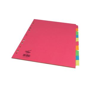 Concord Divider 10-Part A4 160gsm Bright Assorted 50899