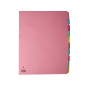 Concord Divider 10-Part A3 Portrait Pastel Colours 70299/J2