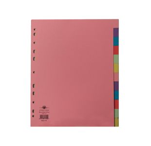 Concord Divider 12-Part A4 Extra Wide Pastel Colours 71799/J17