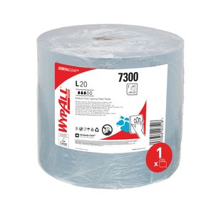 Wypall L20 General Clean Medium Duty Wipes Large Roll Blue 7300