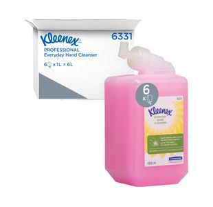 Kleenex Everyday Use Hand Cleanser Refill 1 Litre Pink Pack of 6 6331