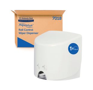 Aquarius Roll Control Wiper Centrefeed Dispenser Wall Mounted Wht 7018