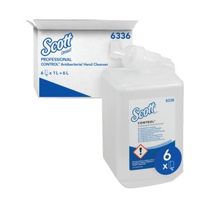 Scott Antibacterial Hand Cleanser 1L Refill Clear Pack of 6 6336