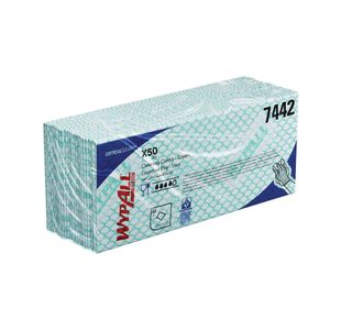 Wypall Interfolded Cleaning Cloths Green Pack of 50 7442