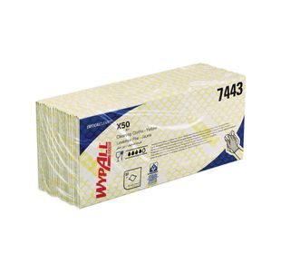 Wypall Interfolded Cleaning Cloths Yellow Pack of 50 7443