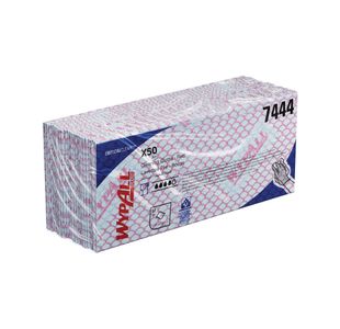 Wypall Interfolded Cleaning Cloths Red Pack of 50 7444