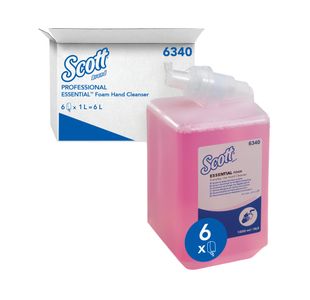 Scott Foam Everyday Use Hand Cleanser 1L Refill Pink Pack of 6 6340
