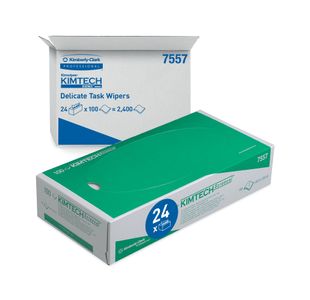 Kimtech Precision Wipes 2-Ply x100 Wipes White Pack of 24 7557