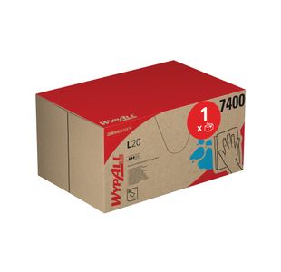 Wypall L20 Cleaning/Maintenance 2-Ply x280 Wipes Brag Box Blue 7400