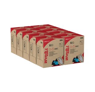 WypAll X60 General Clean Pop-Up Box Cleaning Cloths White (Pack of 10) 8266