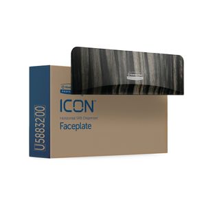 Kimberly Clark ICON Faceplate for 2 Roll Toilet Paper Disp Ebony 58832