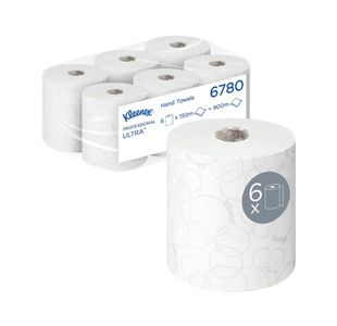 Kleenex Ultra 2-Ply Hand Towel Roll 150m White (Pack of 6) 6780