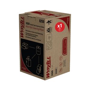 Wypall X60 Multi Task Cleaning Cloth Midi Roll Wiper x235 Blue 8250