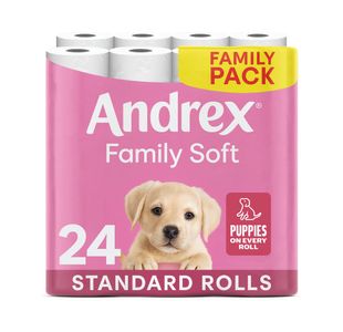 Andrex Family Toilet Roll 2-Ply 170 Sheets per Roll Pack of 24 4978918