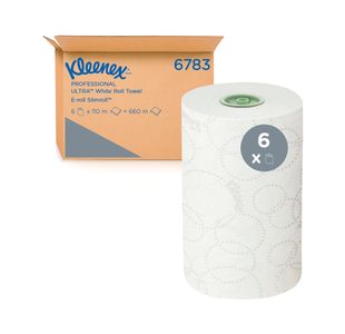 Kleenex Ultra Slimroll Hand Towel Roll 2-Ply White Pack of 6 6783