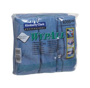 Wypall Microfibre Cloths 400x400mm Blue Pack of 6 8395