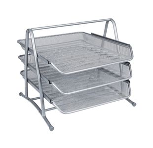 Q-Connect 3 Tier Letter Tray Silver KF00822