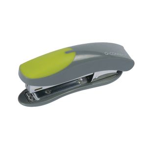 Q-Connect Mini Plastic Stapler Grey/Green (Capacity: 12 sheets of 80gsm paper) KF00991