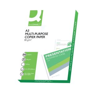 Q-Connect Copier Paper A3 80gsm White (Pack of 5 Reams) KF01089B