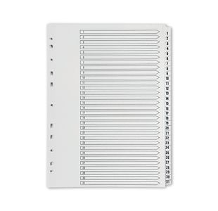 Q-Connect 1-31 Index Multi-punched Polypropylene White A4 KF01357