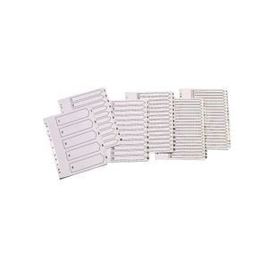 Q-Connect 1-5 Index Multi-Punched Reinforced Board Clear Tab A4 White KF01527