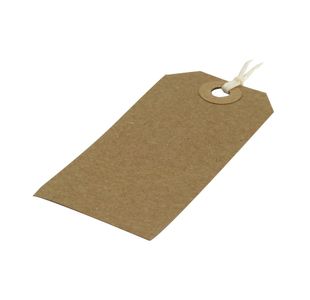Strung Tag 82x41mm Buff (1000 Pack) KF01597